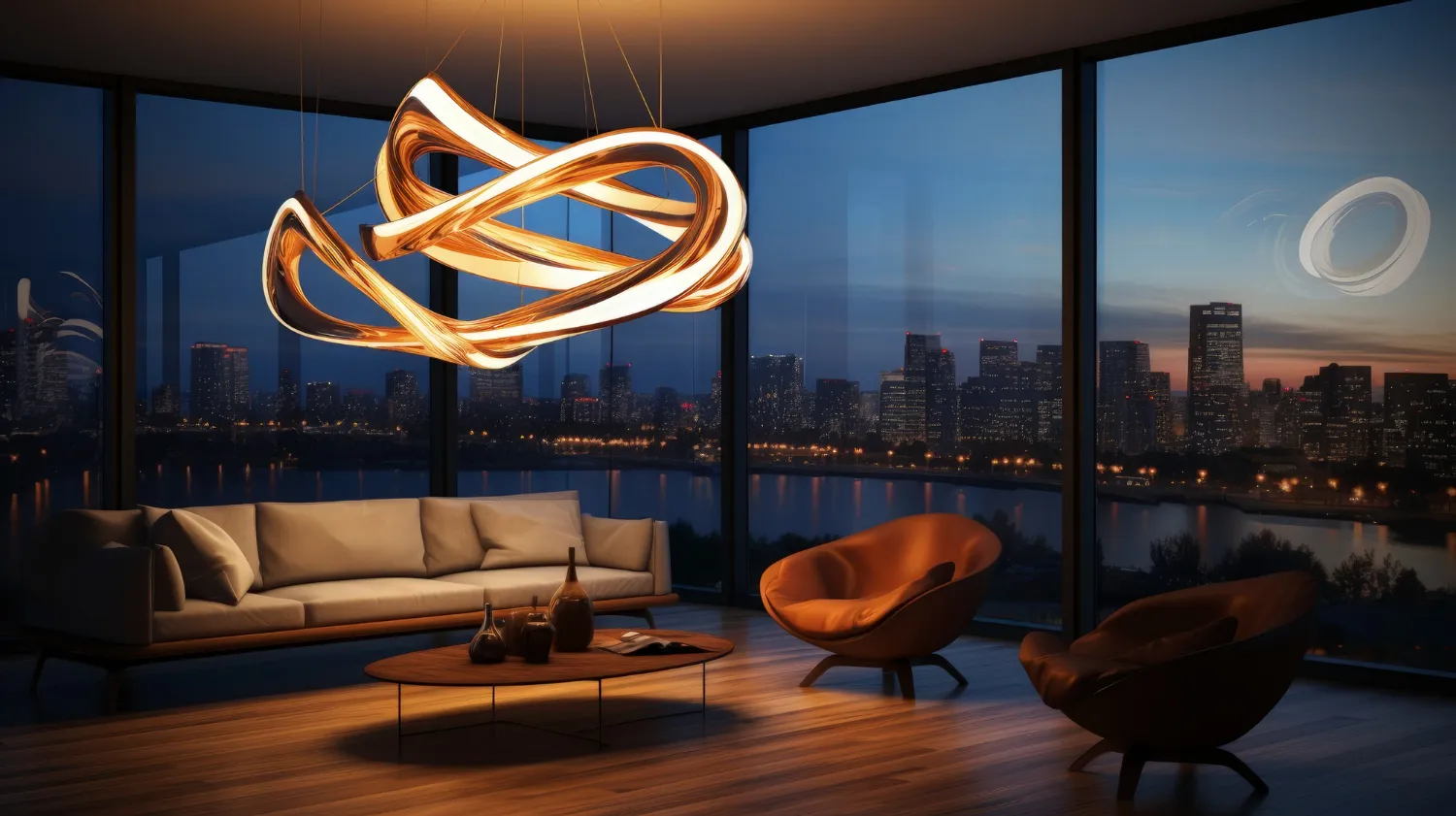 View of light lamp with futuristic design View of light lamp with futuristic design